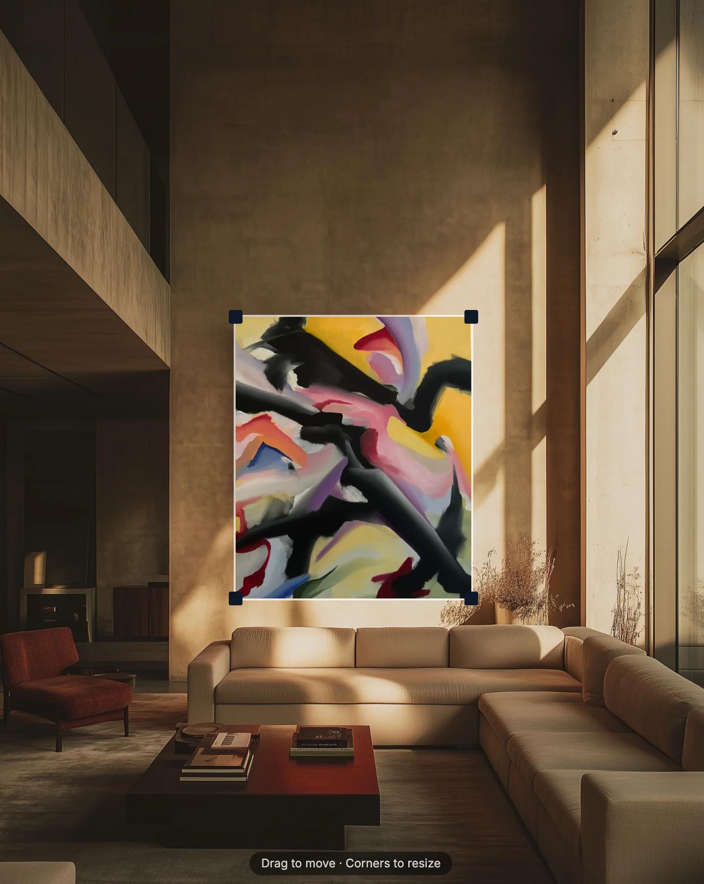 Interior space before artwork placement